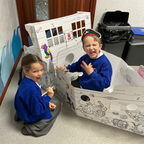 Enjoying the Dragonflies pirate ship